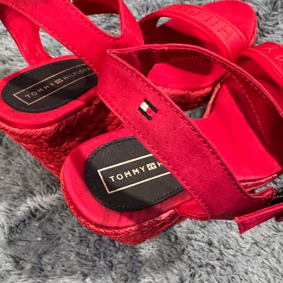 Tommy Hilfiger Vibrant Red Women's Sandals - Picture 7 of 12